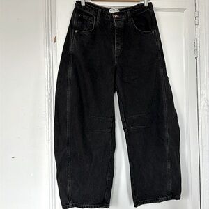 Free People, We the Free Good Luck Mid-rise Barrel Jeans, size 28